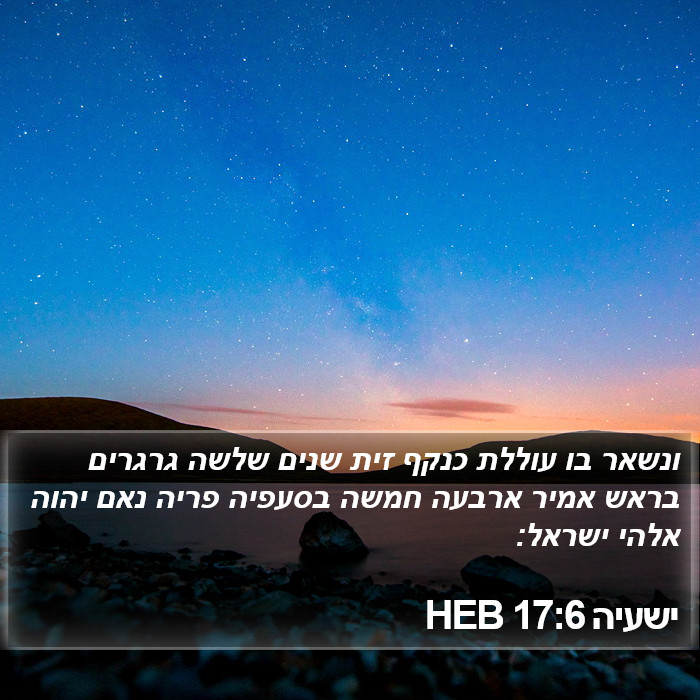 ישעיה 17:6 HEB Bible Study