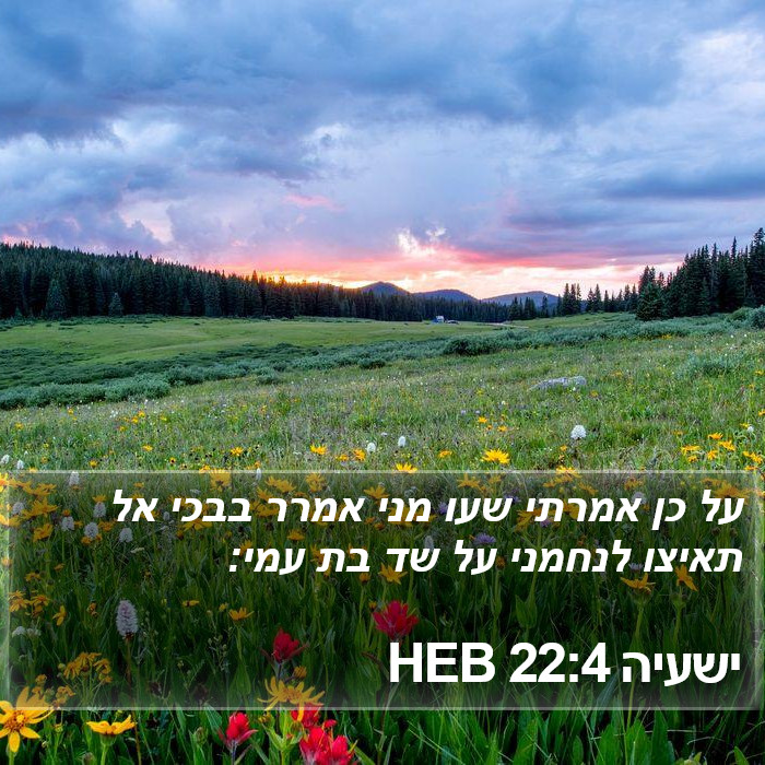 ישעיה 22:4 HEB Bible Study