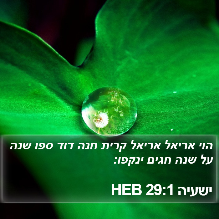 ישעיה 29:1 HEB Bible Study