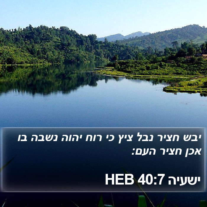 ישעיה 40:7 HEB Bible Study