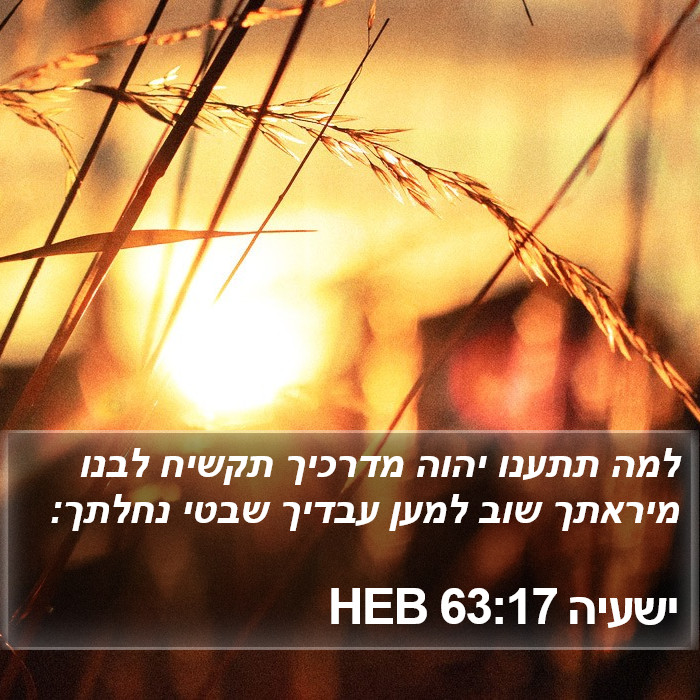 ישעיה 63:17 HEB Bible Study