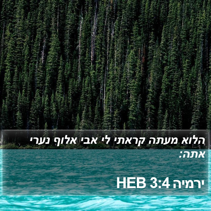 ירמיה 3:4 HEB Bible Study