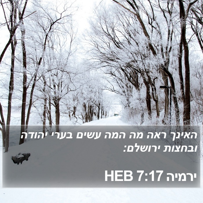 ירמיה 7:17 HEB Bible Study