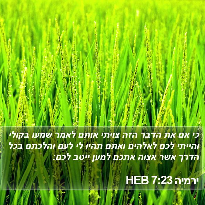 ירמיה 7:23 HEB Bible Study