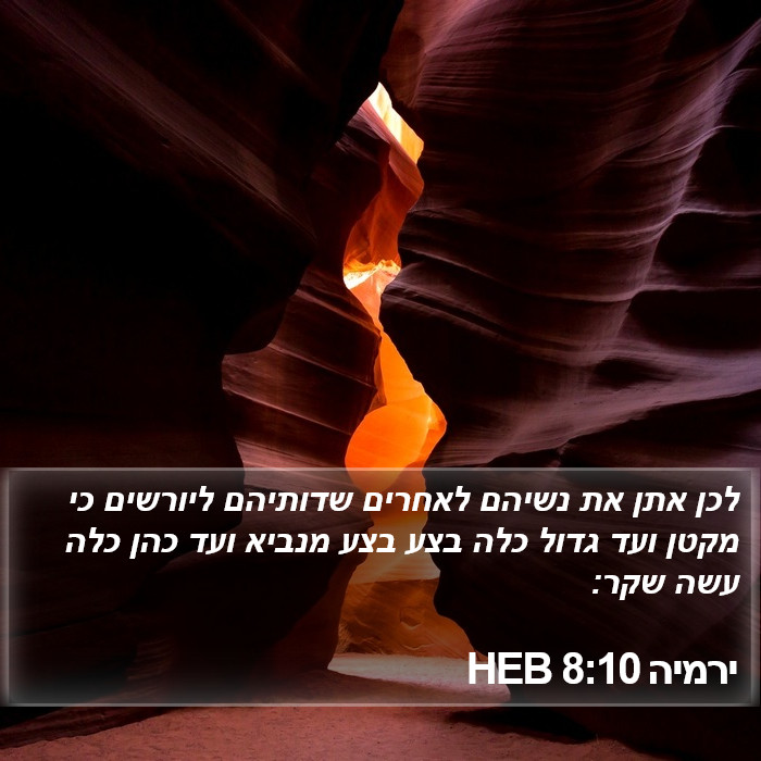 ירמיה 8:10 HEB Bible Study