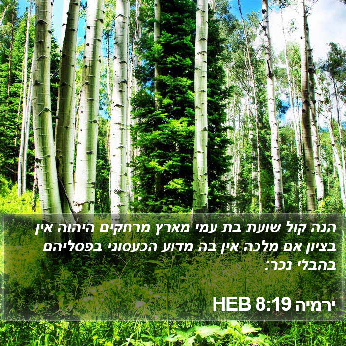 ירמיה 8:19 HEB Bible Study