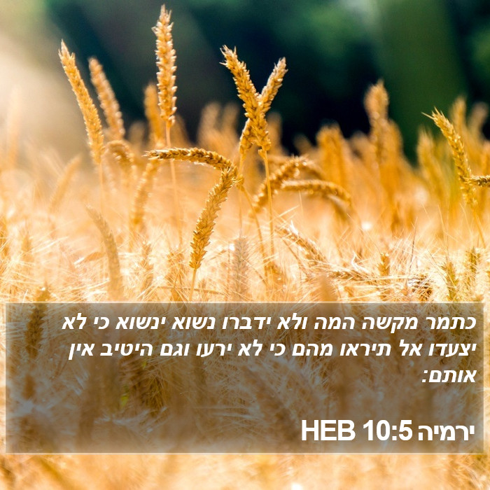 ירמיה 10:5 HEB Bible Study