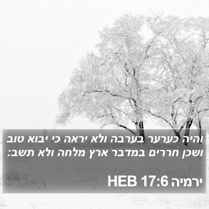 ירמיה 17:6 HEB Bible Study