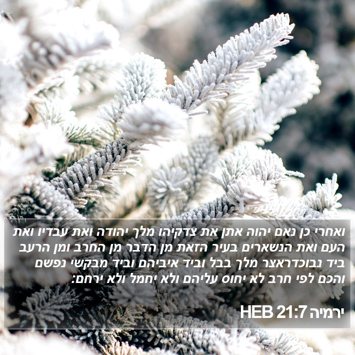 ירמיה 21:7 HEB Bible Study