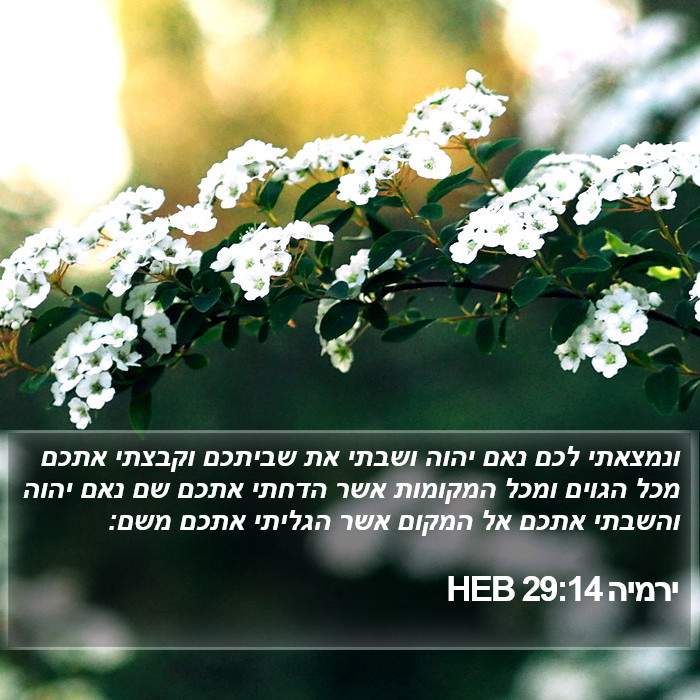 ירמיה 29:14 HEB Bible Study