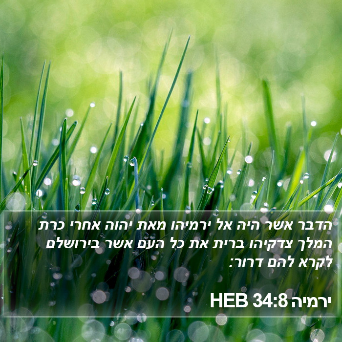 ירמיה 34:8 HEB Bible Study