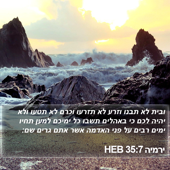 ירמיה 35:7 HEB Bible Study