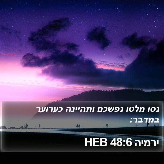 ירמיה 48:6 HEB Bible Study