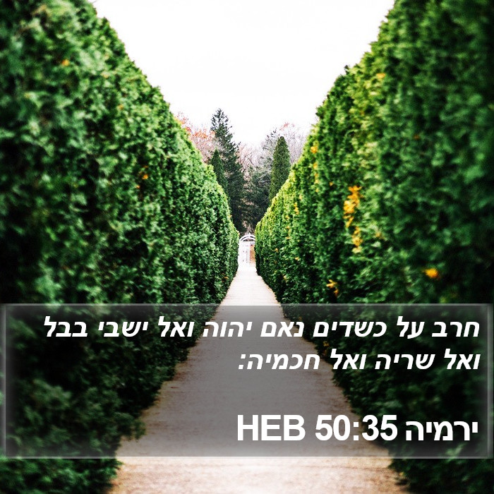 ירמיה 50:35 HEB Bible Study