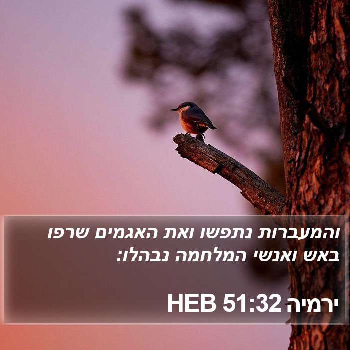 ירמיה 51:32 HEB Bible Study