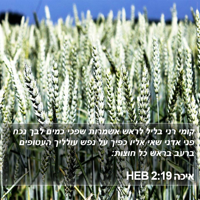 איכה 2:19 HEB Bible Study