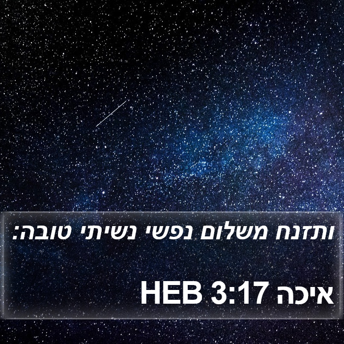 איכה 3:17 HEB Bible Study