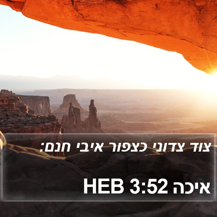 איכה 3:52 HEB Bible Study