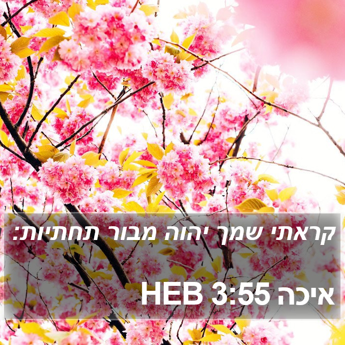 איכה 3:55 HEB Bible Study