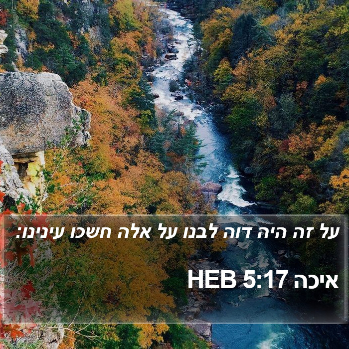 איכה 5:17 HEB Bible Study