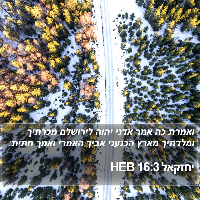 יחזקאל 16:3 HEB Bible Study