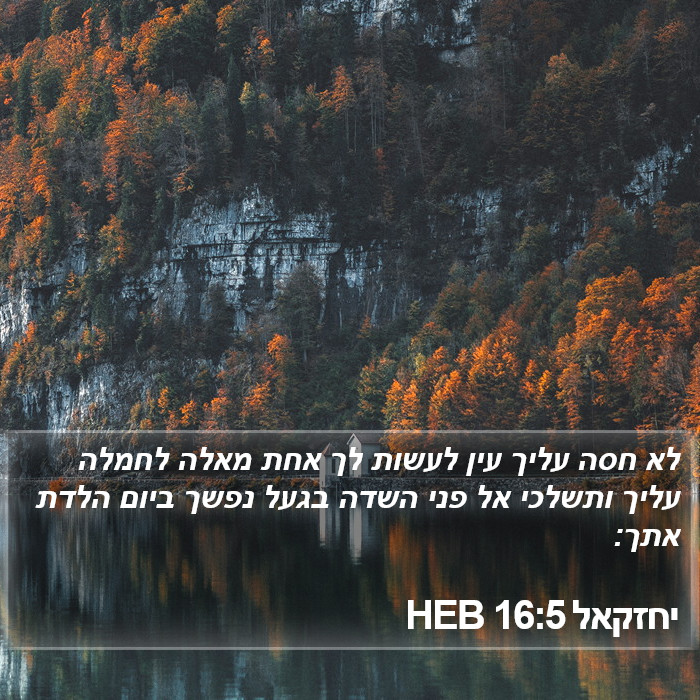 יחזקאל 16:5 HEB Bible Study