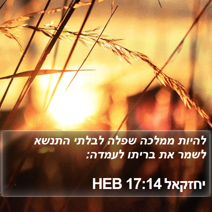 יחזקאל 17:14 HEB Bible Study