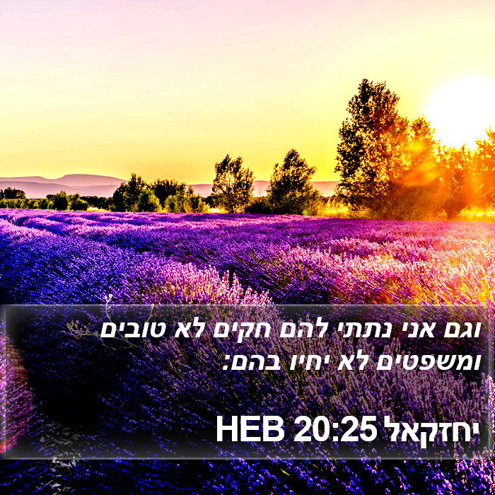 יחזקאל 20:25 HEB Bible Study