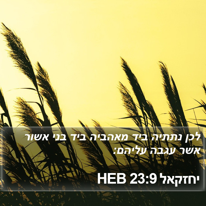 יחזקאל 23:9 HEB Bible Study