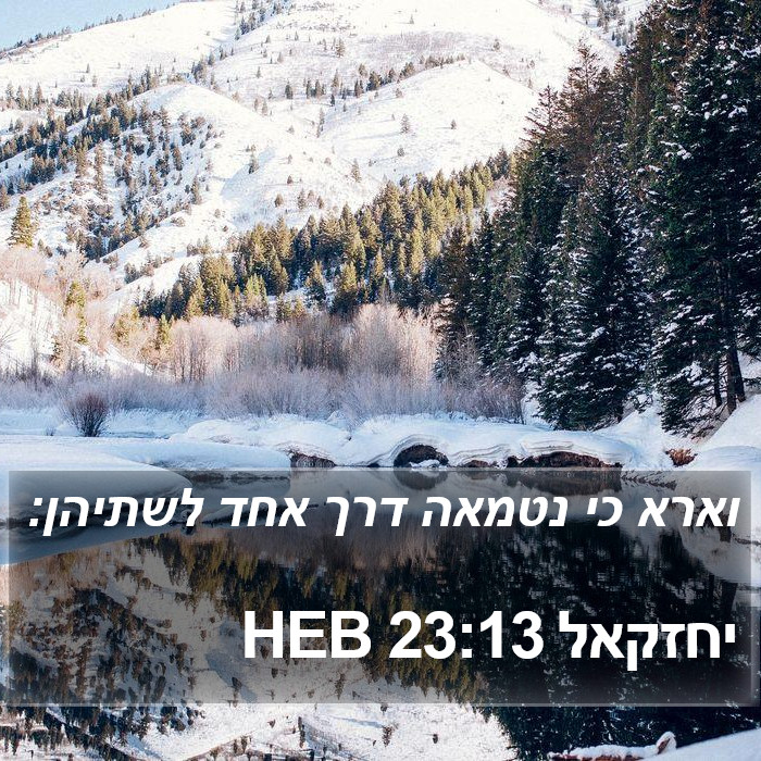 יחזקאל 23:13 HEB Bible Study