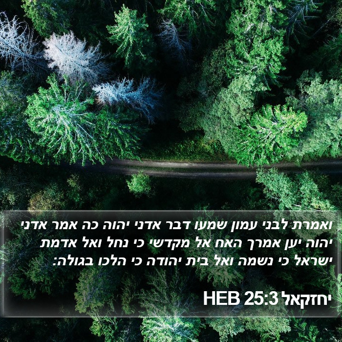 יחזקאל 25:3 HEB Bible Study