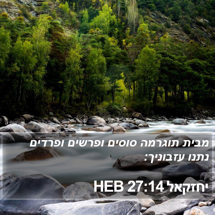 יחזקאל 27:14 HEB Bible Study