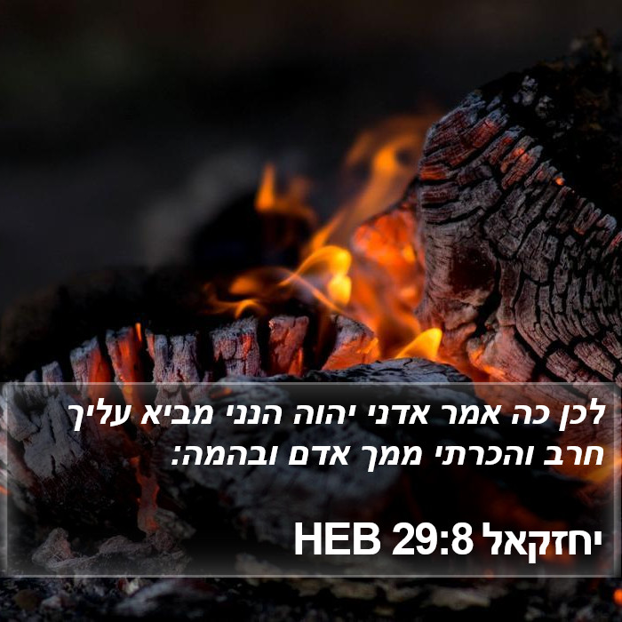 יחזקאל 29:8 HEB Bible Study