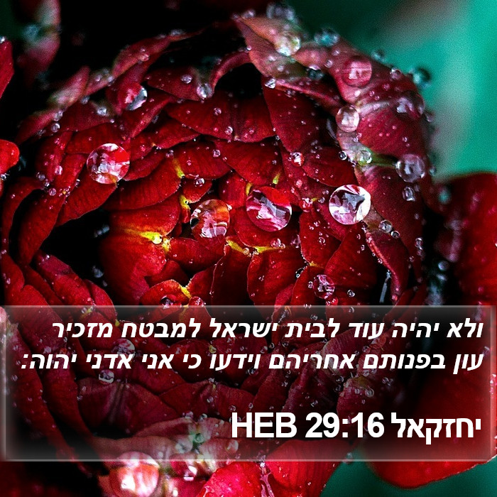 יחזקאל 29:16 HEB Bible Study