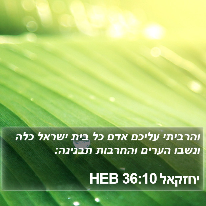 יחזקאל 36:10 HEB Bible Study