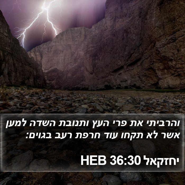 יחזקאל 36:30 HEB Bible Study