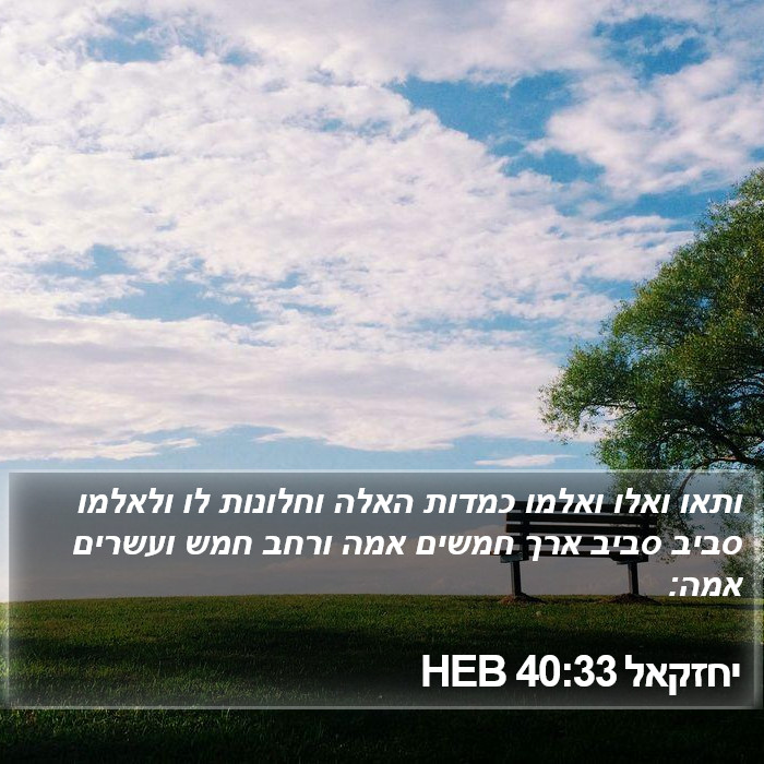 יחזקאל 40:33 HEB Bible Study