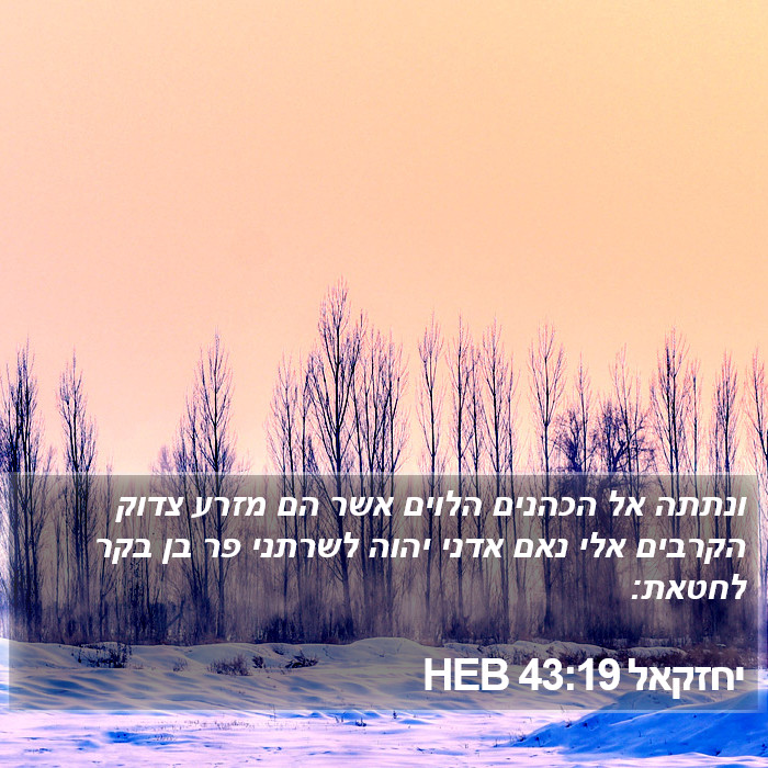 יחזקאל 43:19 HEB Bible Study