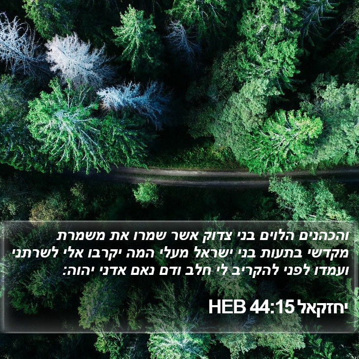 יחזקאל 44:15 HEB Bible Study