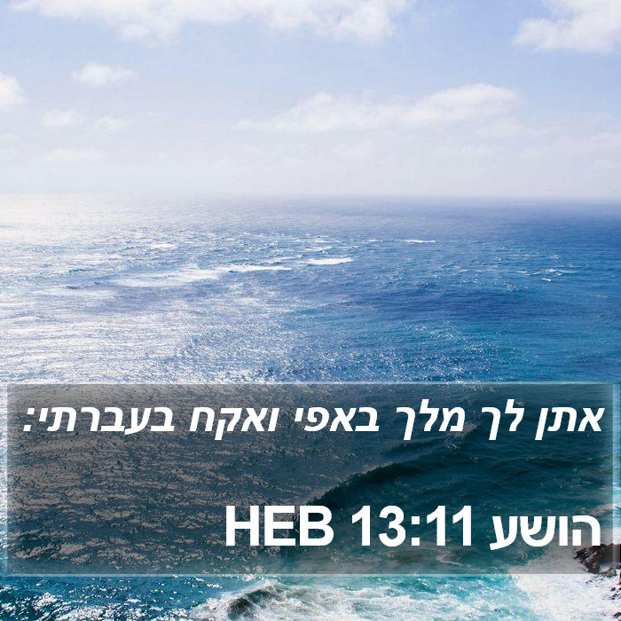 הושע 13:11 HEB Bible Study