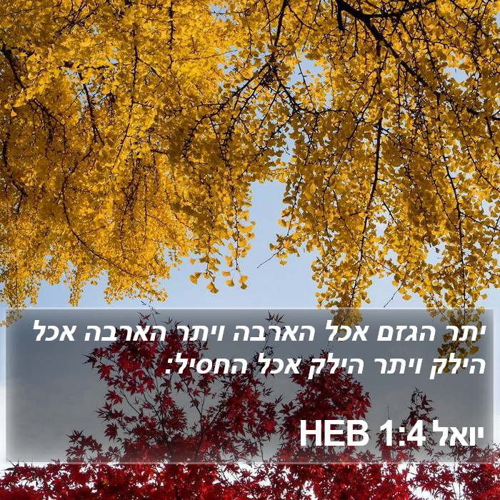 יואל 1:4 HEB Bible Study