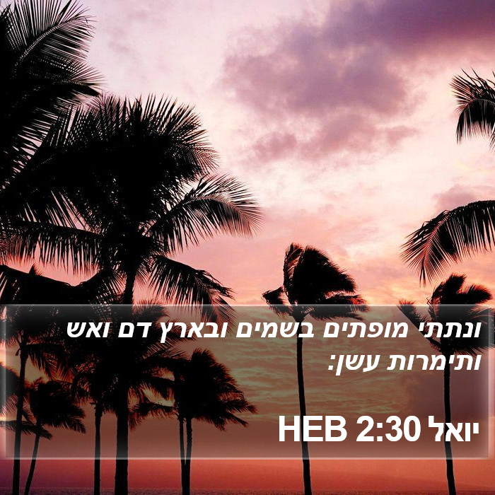 יואל 2:30 HEB Bible Study