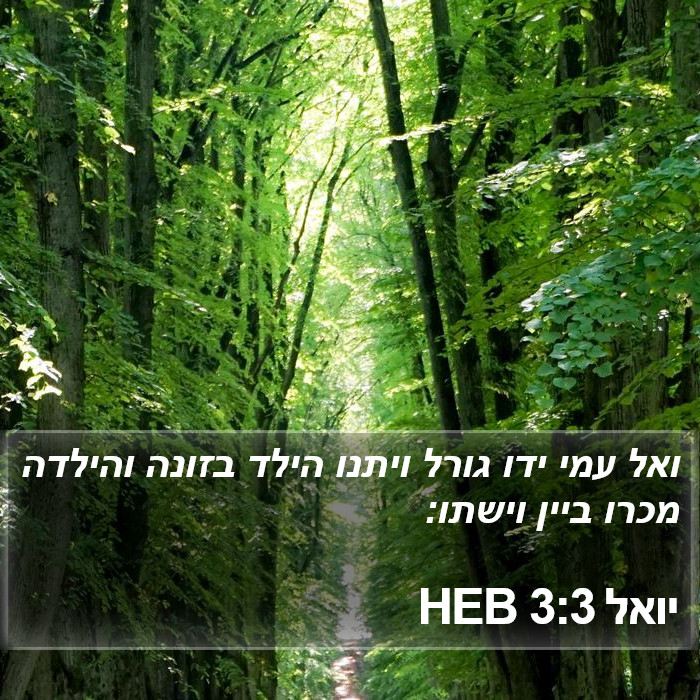 יואל 3:3 HEB Bible Study