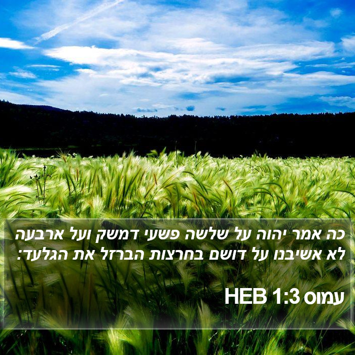 עמוס 1:3 HEB Bible Study