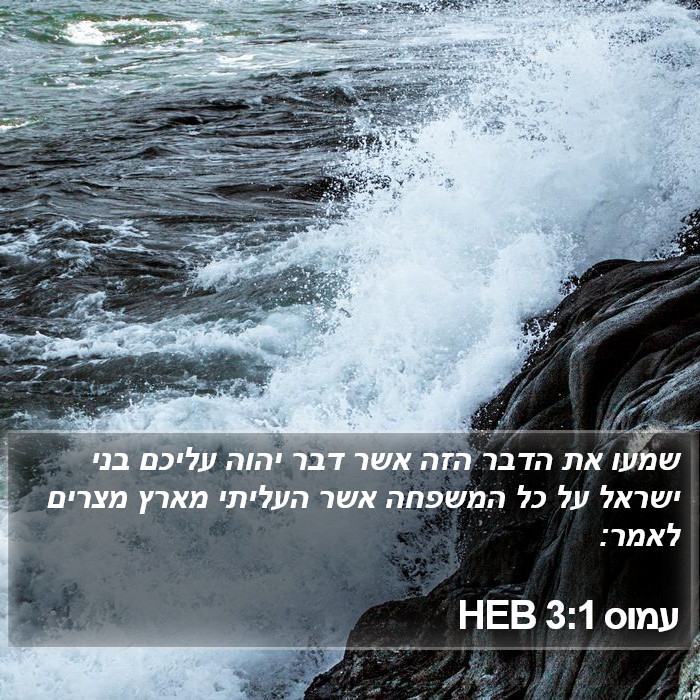 עמוס 3:1 HEB Bible Study