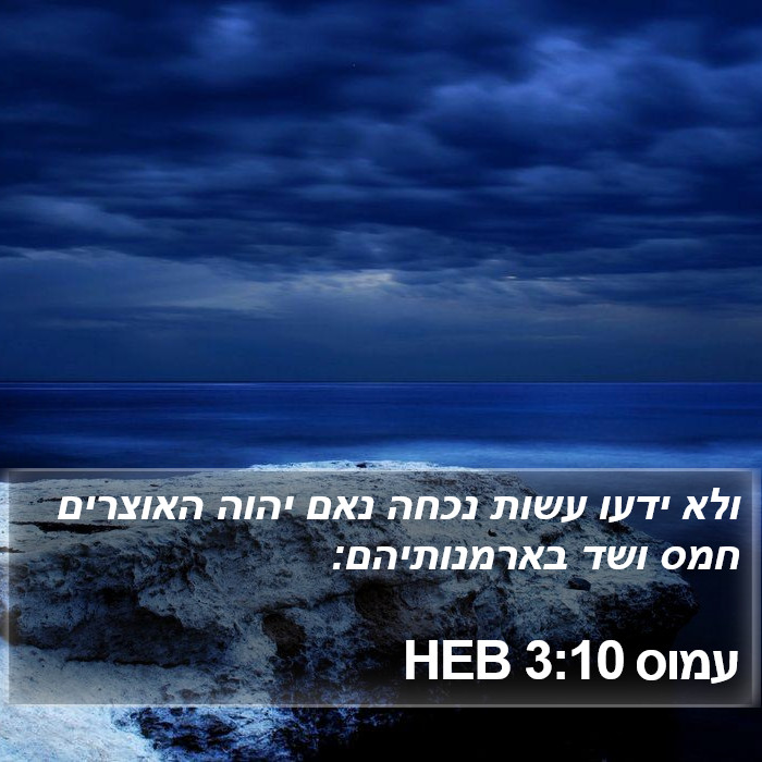 עמוס 3:10 HEB Bible Study