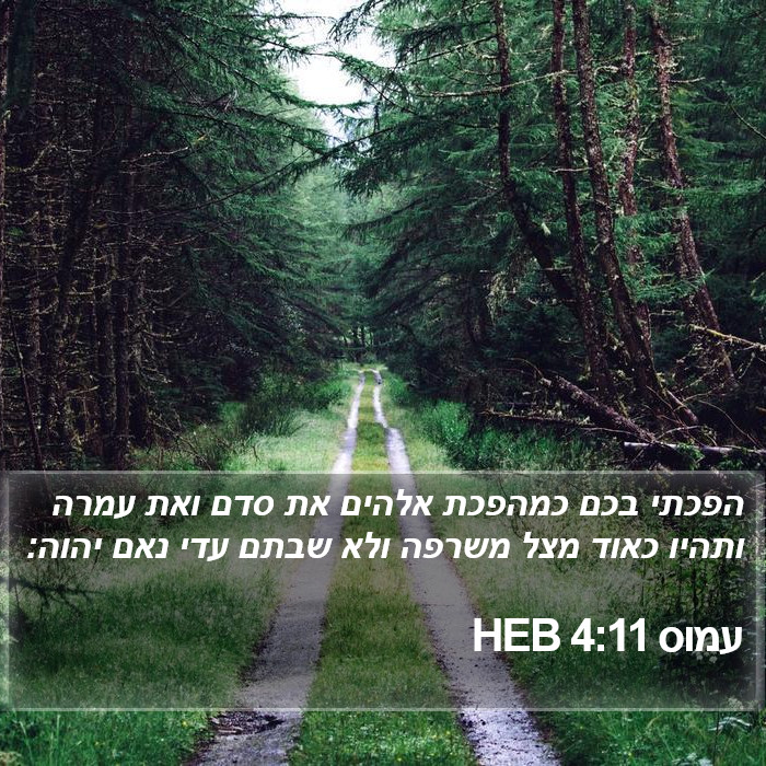 עמוס 4:11 HEB Bible Study