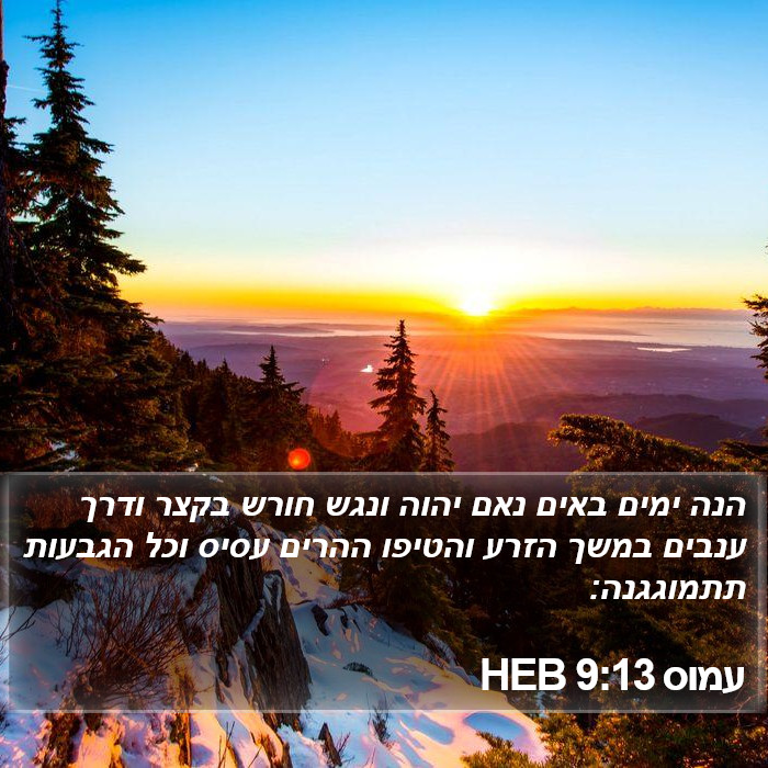 עמוס 9:13 HEB Bible Study