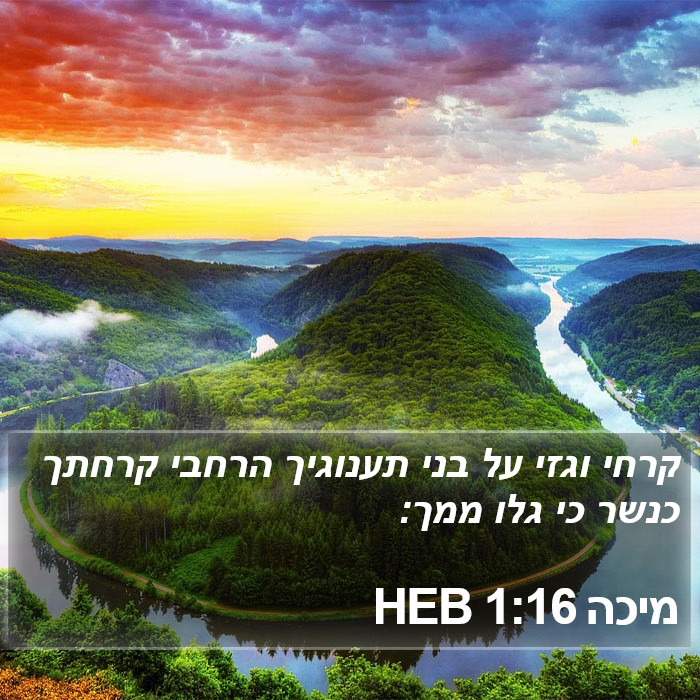 מיכה 1:16 HEB Bible Study