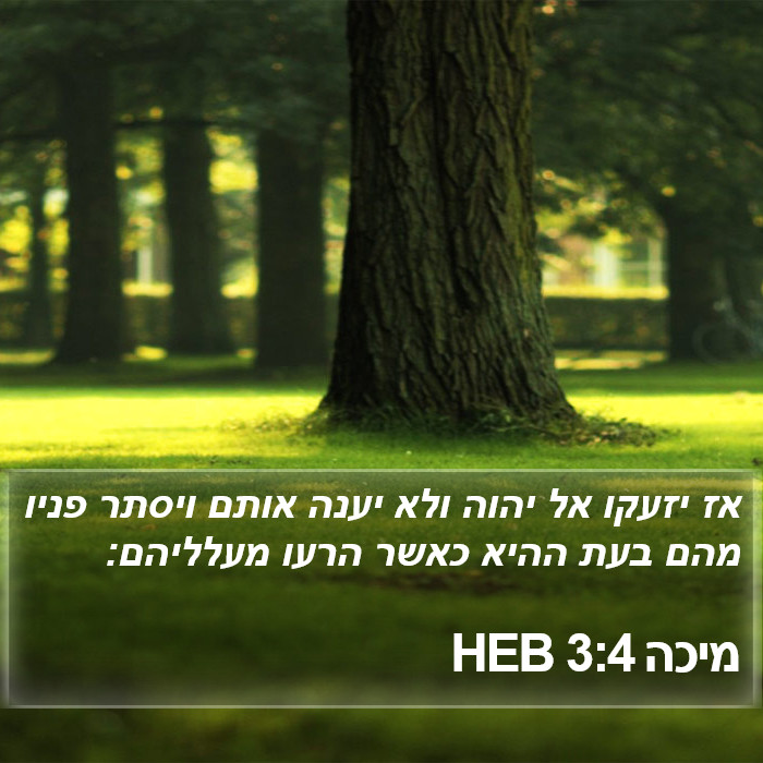 מיכה 3:4 HEB Bible Study